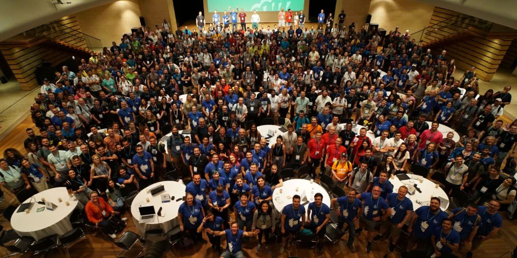 Group of WordPress contributors during WordCamp Europe 2023.